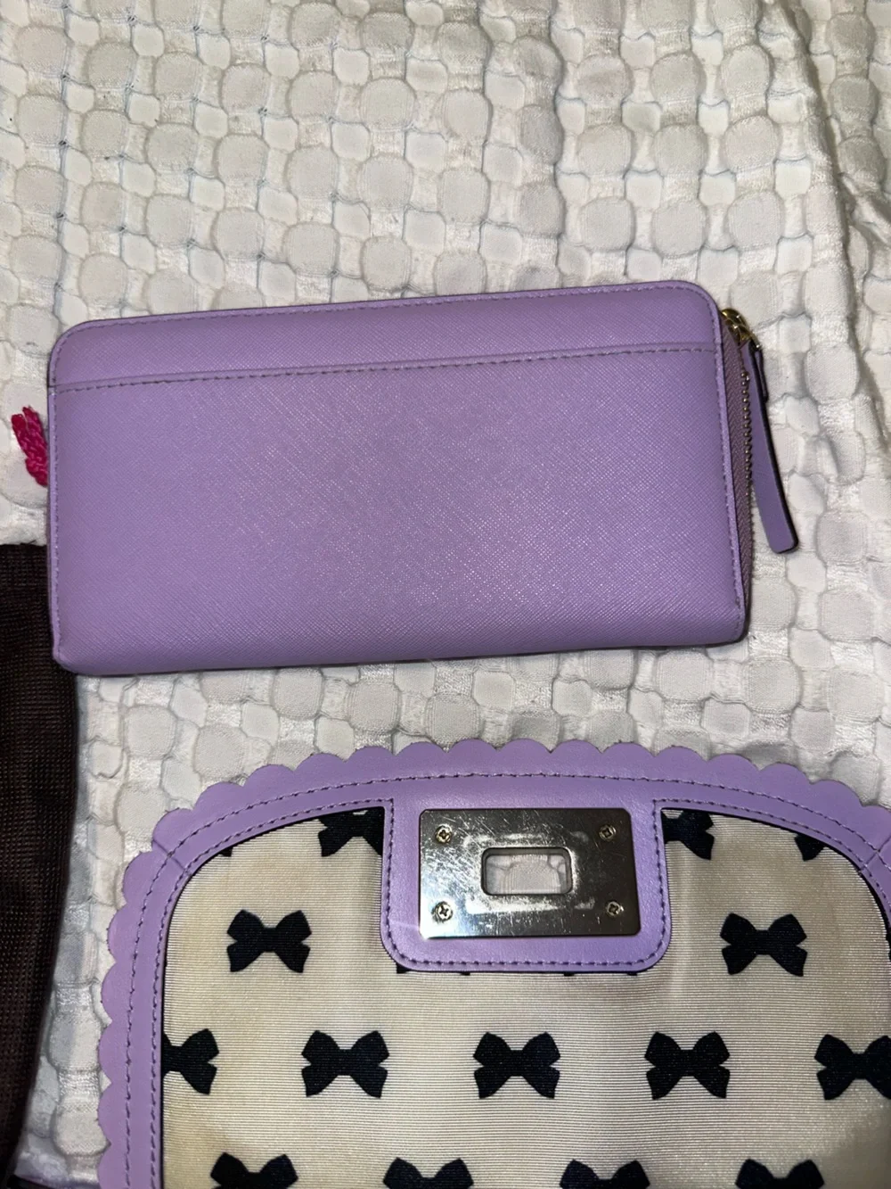 Kate Spade Lilac Road Seth Scalloped Crossbody shoulder bag and matching wallet